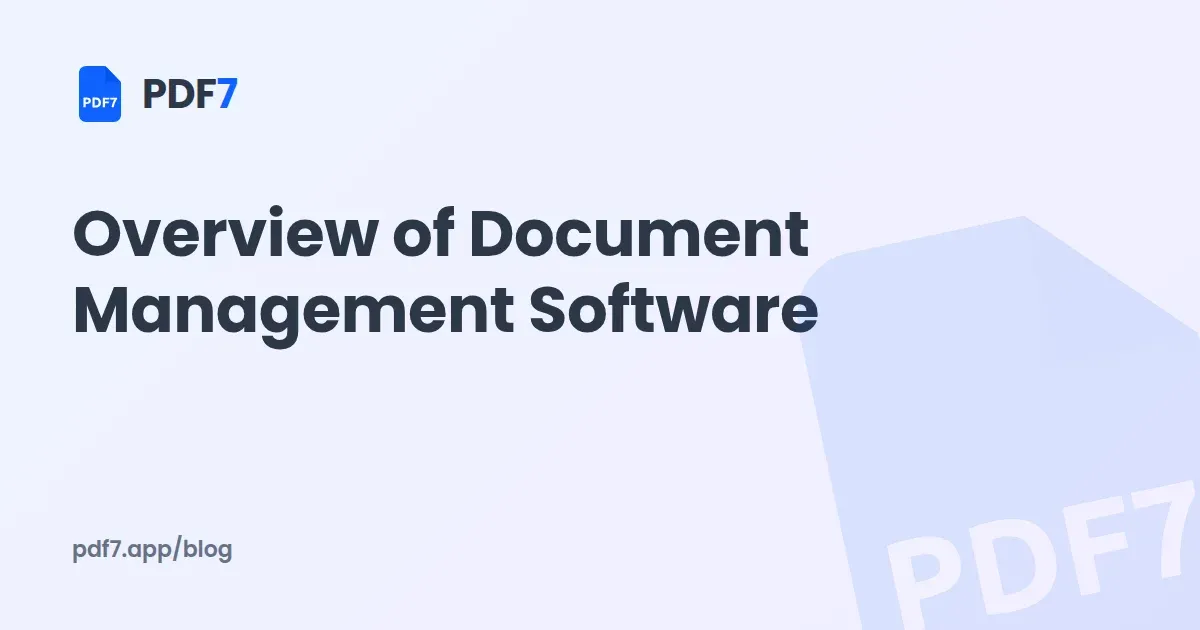 Overview of Document Management Software