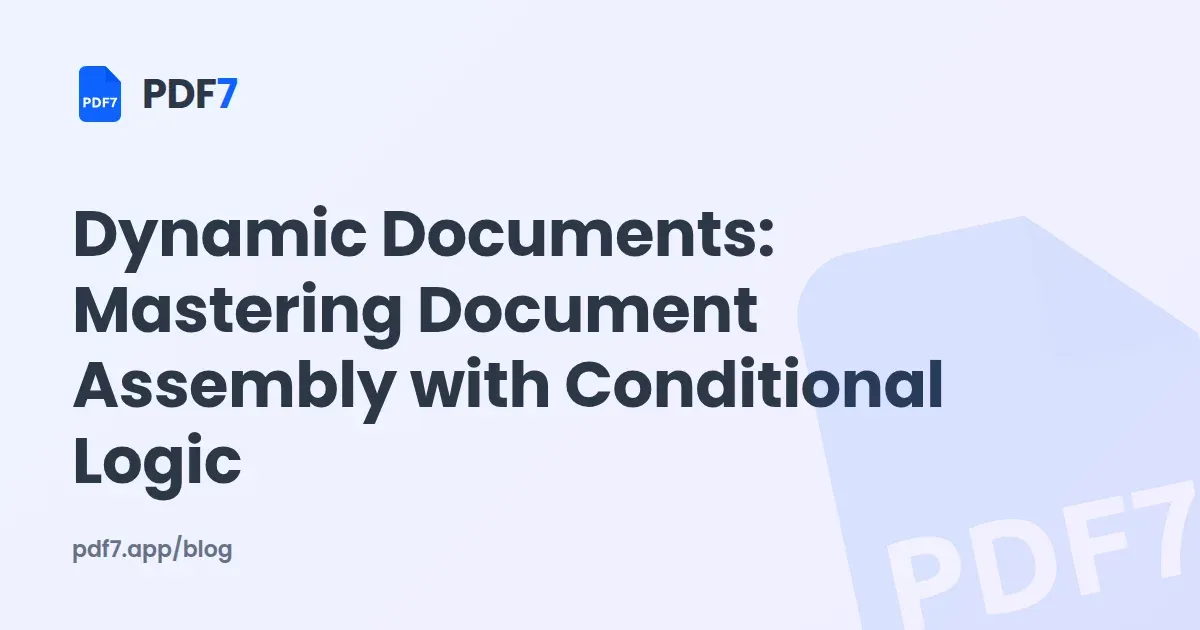 Dynamic Documents: Mastering Document Assembly with Conditional Logic