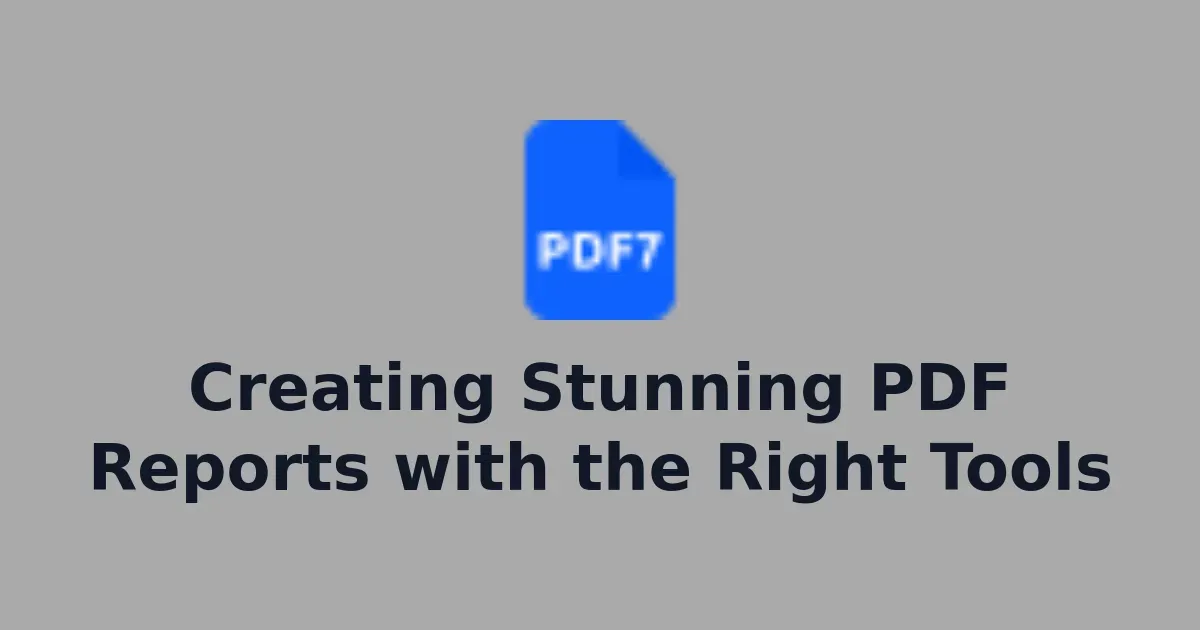 Creating Stunning PDF Reports with the Right Tools