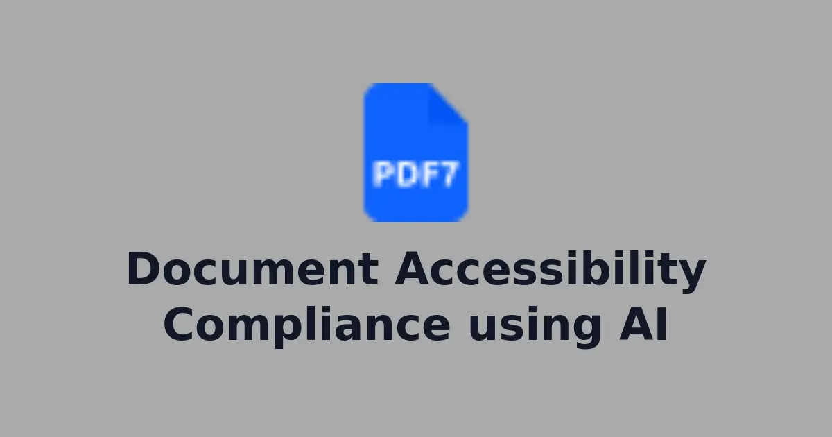 Document Accessibility Compliance using AI