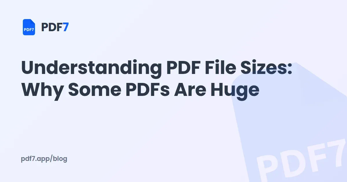 Understanding PDF File Sizes: Why Some PDFs Are Huge